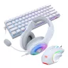 REDRAGON set gaming 3 en 1 con cable - teclado, ratón, auriculares - Blanco