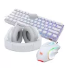 REDRAGON set gaming 3 en 1 con cable - teclado, ratón, auriculares - Blanco