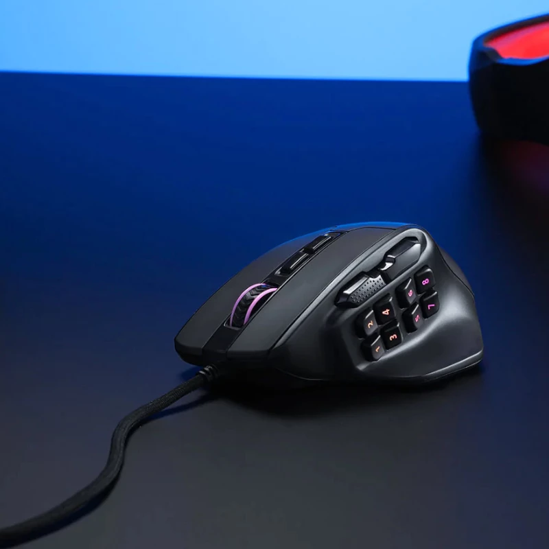 REDRAGON Aatrox ratón gaming MMO 6200DP RGB - negro