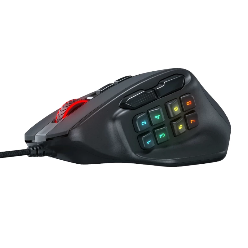 REDRAGON Aatrox ratón gaming MMO 6200DP RGB - negro