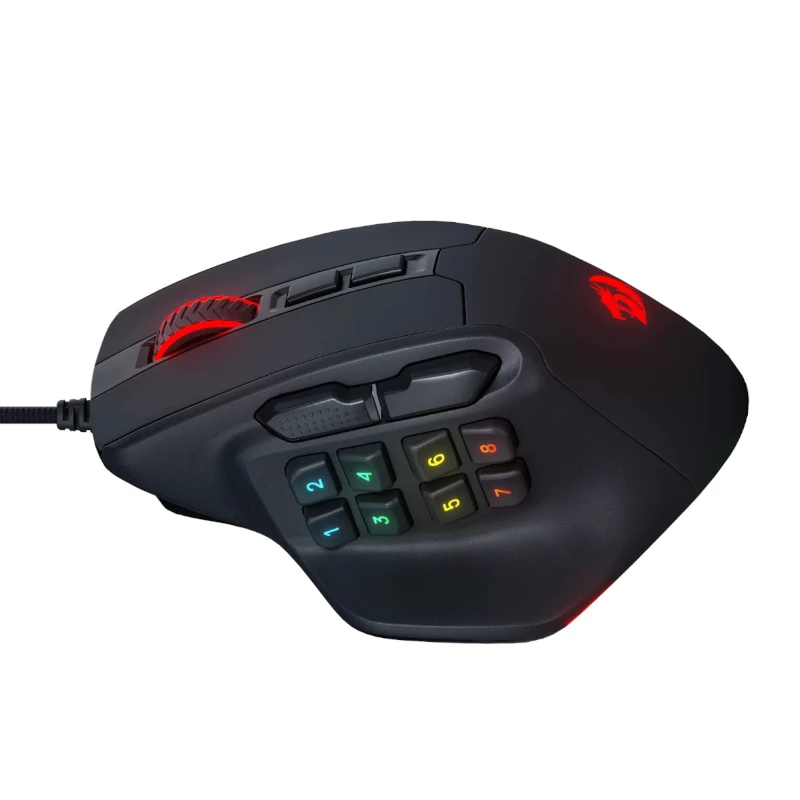 REDRAGON Aatrox ratón gaming MMO 6200DP RGB - negro