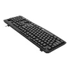 Redragon BK-7366 teclado de oficina de membrana con cable ergonómico full-size - negro