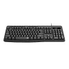 Redragon BK-7366 teclado de oficina de membrana con cable ergonómico full-size - negro