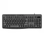 Redragon BK-7366 teclado de oficina de membrana con cable ergonómico full-size - negro