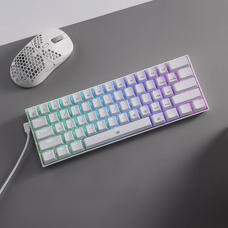 REDRAGON DRAGONBORN Teclado mecánico con cable RGB diseño de 67 teclas - Blanco