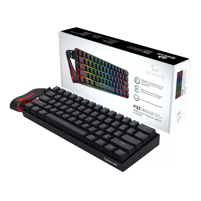 Redragon FIZZ Magnetic Plus Teclado gaming RGB 60% - Negro