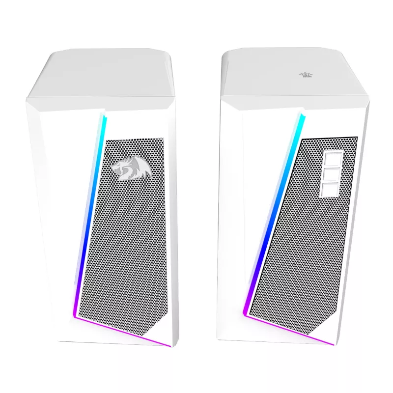 Redragon GS20W ANVIL Altavoces estéreo RGB 2.0 para PC de sobremesa 3W - blanco