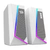Redragon GS20W ANVIL Altavoces estéreo RGB 2.0 para PC de sobremesa 3W - blanco