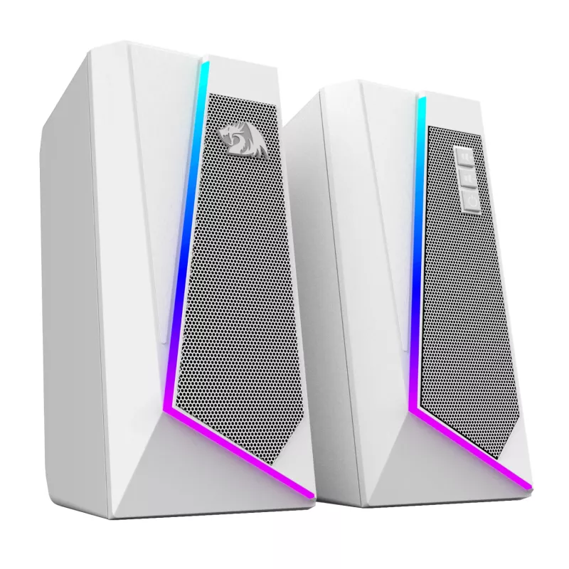 Redragon GS20W ANVIL Altavoces estéreo RGB 2.0 para PC de sobremesa 3W - blanco
