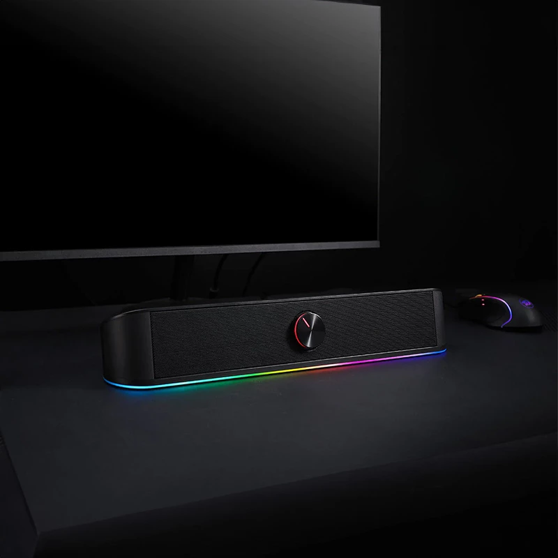 Redragon GS560 Adiemus Barra de sonido gaming 2.0 RGB USB/Aux - Negro