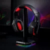 Redragon HA300 Scepter Pro Soporte para auriculares RGB con hub USB 2.0 de 4 puertos