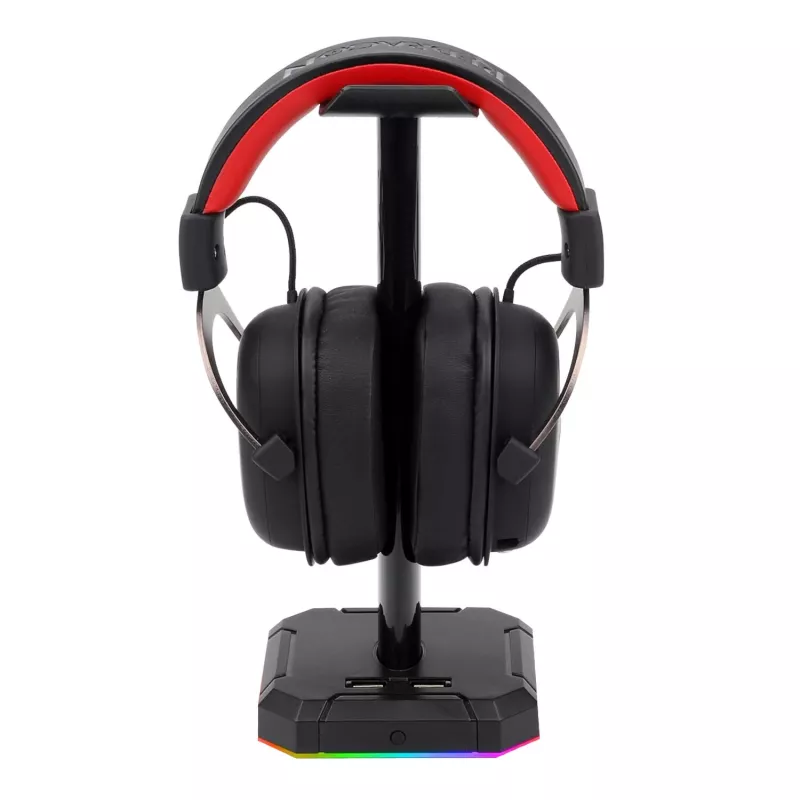 Redragon HA300 Scepter Pro Soporte para auriculares RGB con hub USB 2.0 de 4 puertos