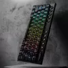 REDRAGON Horus Mini Pro teclado mecánico gaming RGB inalámbrico tri-modo de 61 teclas de perfil bajo - negro (Red Switch)