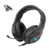 Redragon Hylas Auriculares gaming Over-Ear RGB, Aux (micrófono y auriculares) / USB (solo alimentación), negro