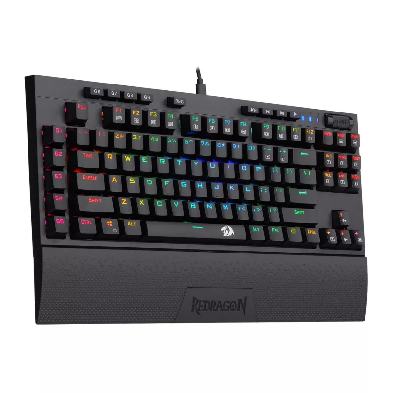 Redragon K588 RGB Pro BROADSWORD TKL teclado gaming mecánico con cable - negro