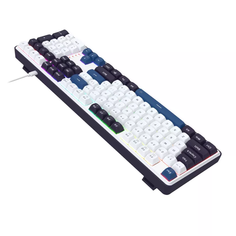 Redragon K689 WYVERN Teclado mecánico con cable RGB - Blanco/Negro