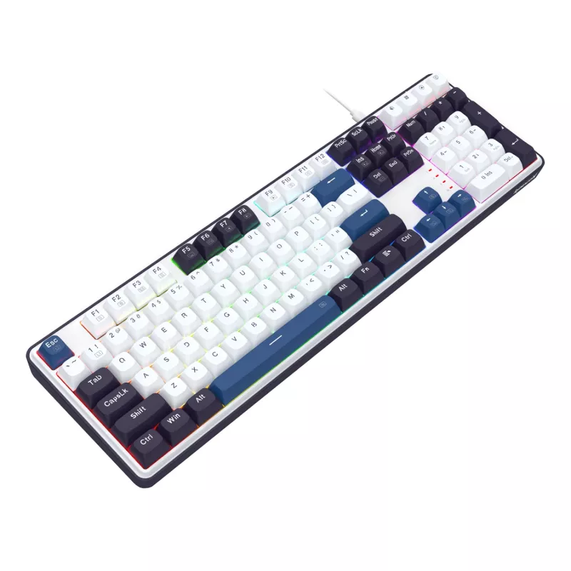 Redragon K689 WYVERN Teclado mecánico con cable RGB - Blanco/Negro