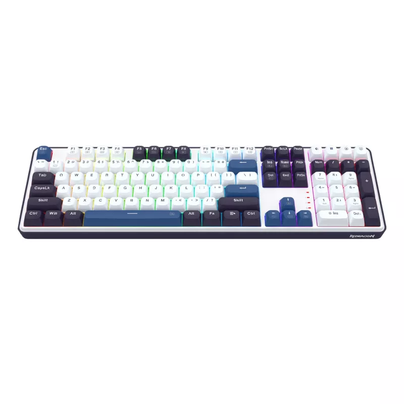 Redragon K689 WYVERN Teclado mecánico con cable RGB - Blanco/Negro
