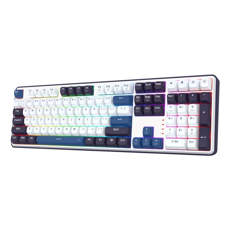 Redragon K689 WYVERN Teclado mecánico con cable RGB - Blanco/Negro