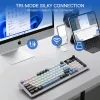 Redragon K719WGB GALATIN RGB PRO teclado mecánico gaming inalámbrico de tamaño completo - blanco