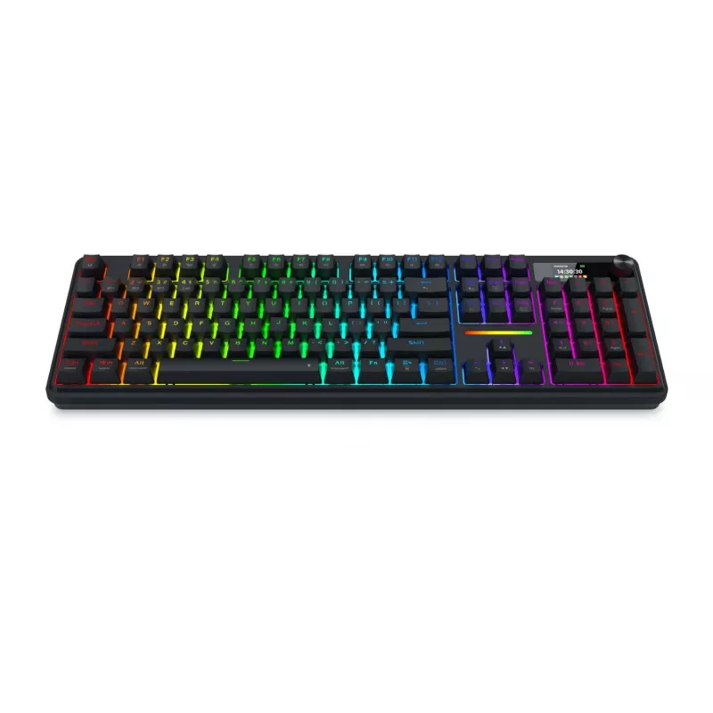 Redragon K762 TERRAFLARE PRO Teclado gaming inalámbrico Gasket RGB - 75% 82 teclas, tri-modo, hot-swappable, Double-Shot PBT, negro