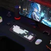 Redragon K762WB-RGB-PRO LCD teclado mecánico Gasket de tamaño completo - Negro