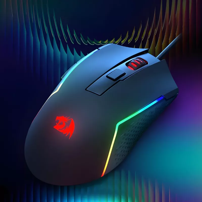 Redragon M616 TRIDENT ratón gaming 10000DPI RGB - Negro