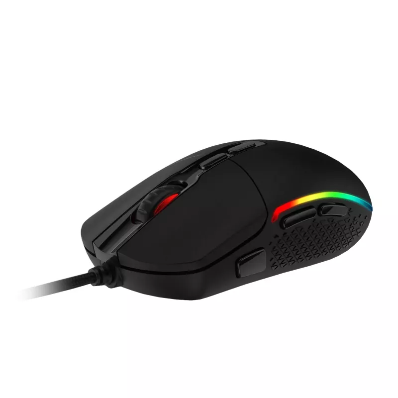 Ratón gaming óptico con cable Redragon M719 INVADER RGB 10000 DPI - negro