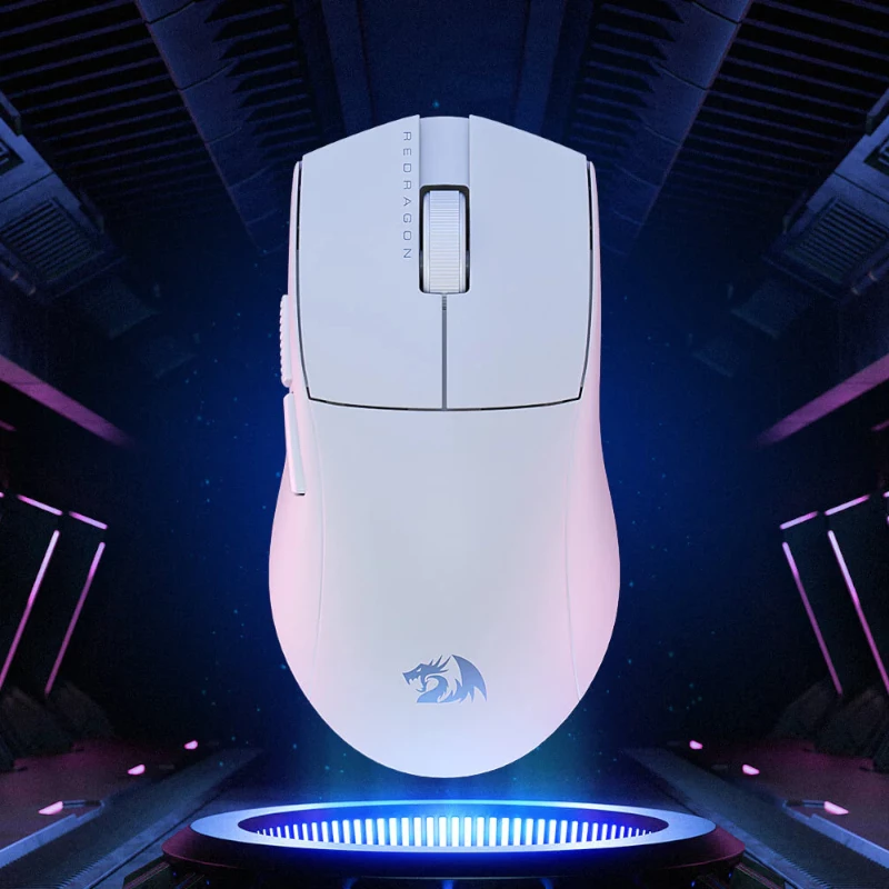 Redragon M916 PRO 1K Ratón gaming inalámbrico 3 modos – Blanco