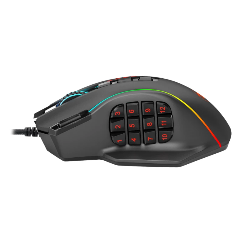 REDRAGON PERDICTION 4 Ratón gaming MMO ergonómico RGB 12400DPI - negro