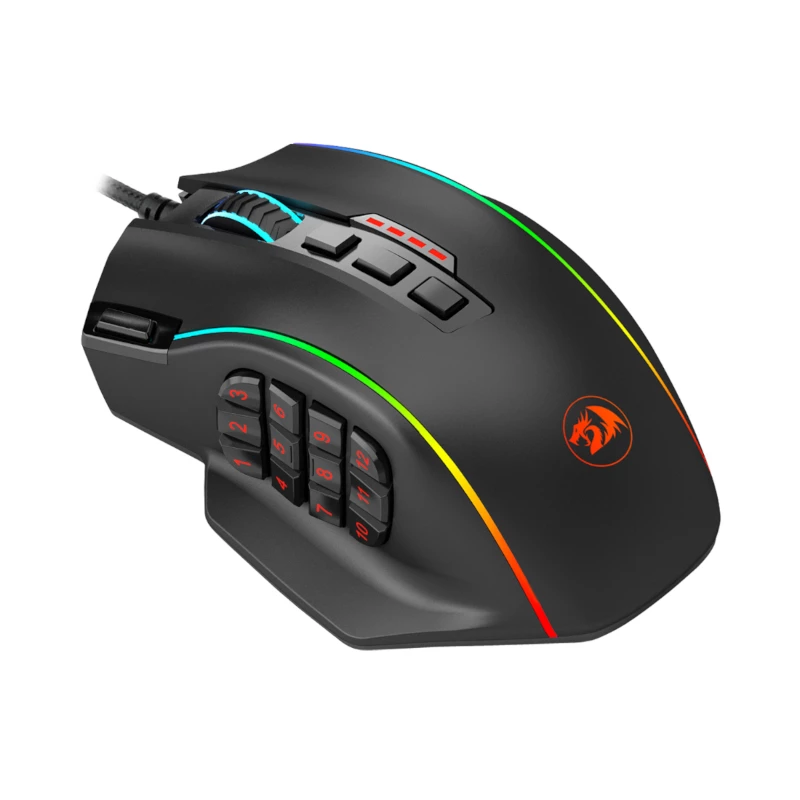REDRAGON PERDICTION 4 Ratón gaming MMO ergonómico RGB 12400DPI - negro
