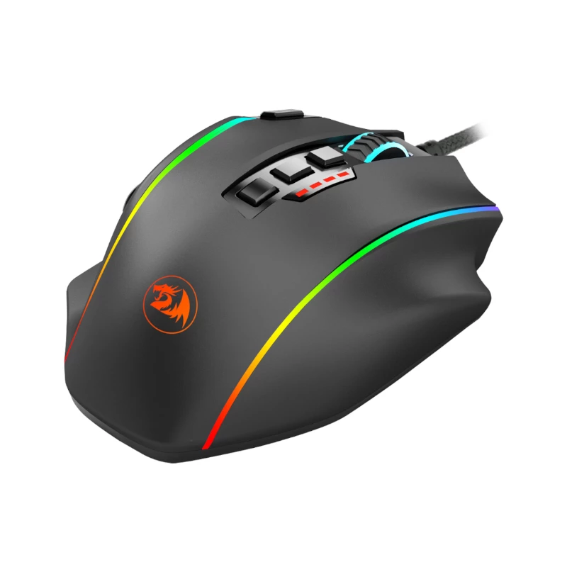 REDRAGON PERDICTION 4 Ratón gaming MMO ergonómico RGB 12400DPI - negro