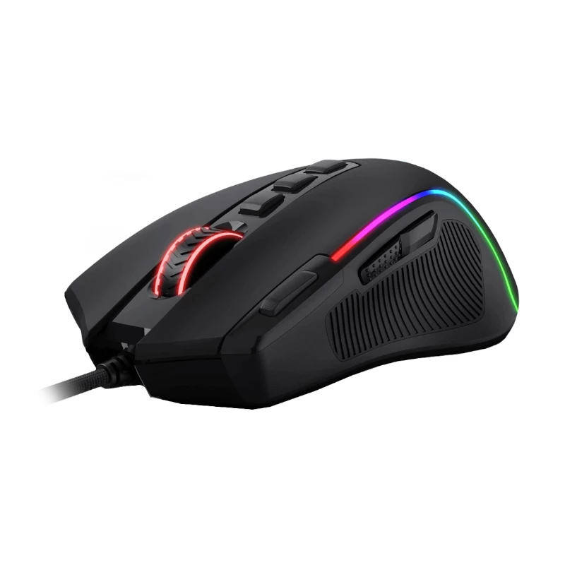 Ratón gaming ergonómico REDRAGON PREDATOR 4000DPI RGB - negro