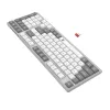 Redragon BK-7111 Teclado inalámbrico de tijera con teclado numérico, 2,4 GHz/Bluetooth, gris