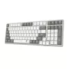Redragon BK-7111 Teclado inalámbrico de tijera con teclado numérico, 2,4 GHz/Bluetooth, gris