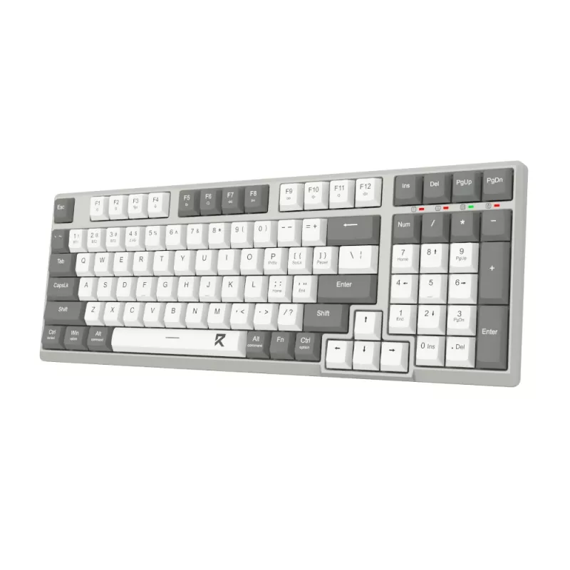 Redragon BK-7111 Teclado inalámbrico de tijera con teclado numérico, 2,4 GHz/Bluetooth, gris