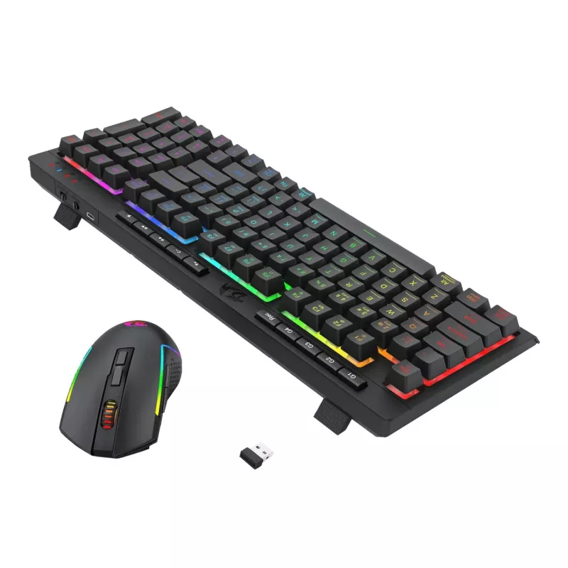 Redragon RYLO PRO S142 combo de teclado y ratón gaming RGB tri-modo