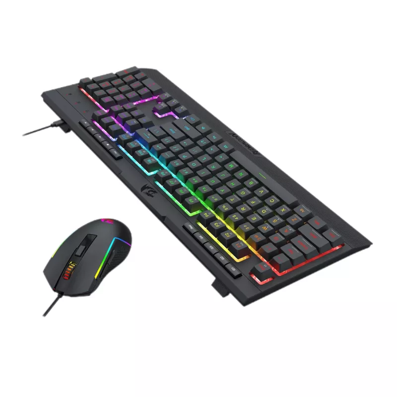 Redragon S151 combo de teclado y ratón gaming RGB - negro