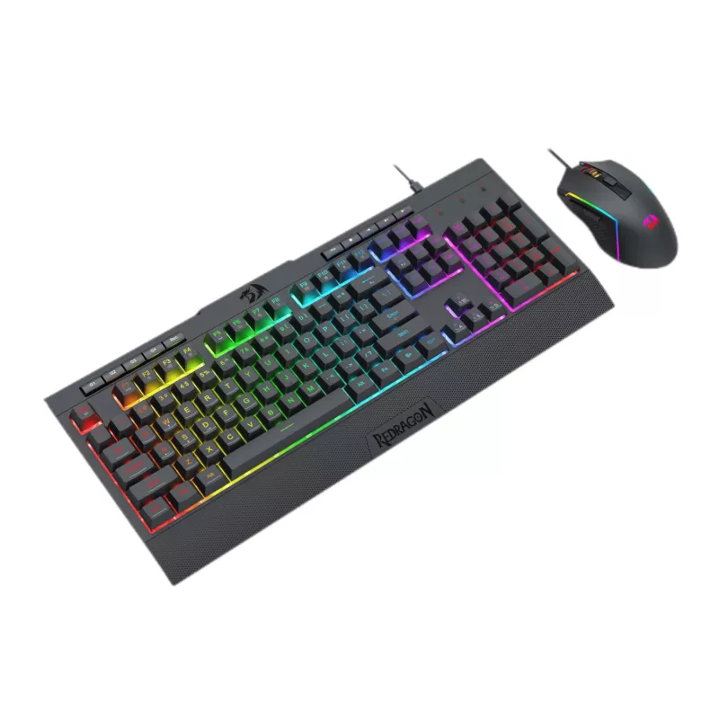 Redragon S151 combo de teclado y ratón gaming RGB - negro