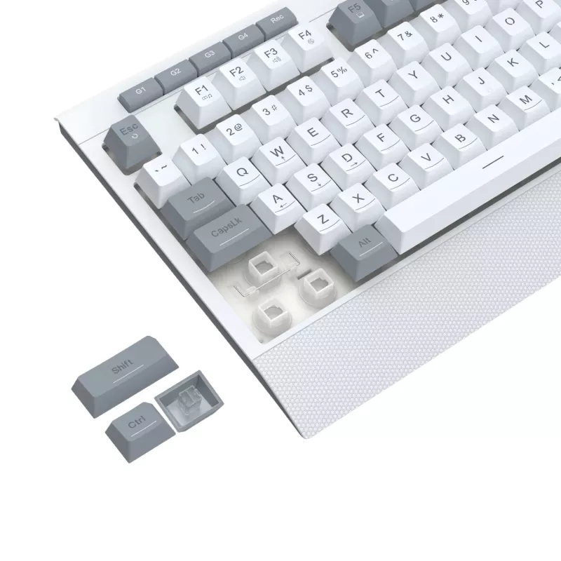 Redragon S151 Conjunto de teclado y ratón gaming RGB con cable - Blanco y Gris