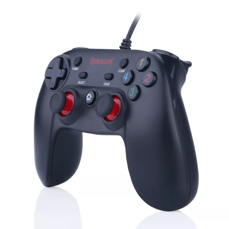 Mando para PC con cable X/D-Input REDRAGON SATURN negro