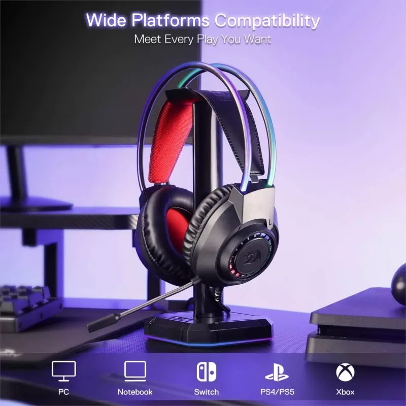 Redragon SCREAM Auriculares gaming over-ear RGB - negro
