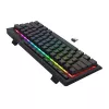 Redragon SHIVA K522 PRO Teclado gaming inalámbrico RGB - Tri-Mode TKL mecánico, switches rojos hot-swappable, negro