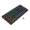 Redragon SHIVA K522 PRO Teclado gaming inalámbrico RGB - Tri-Mode TKL mecánico, switches rojos hot-swappable, negro