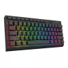 Redragon SHIVA K522 PRO Teclado gaming inalámbrico RGB - Tri-Mode TKL mecánico, switches rojos hot-swappable, negro