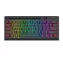 Redragon SHIVA K522 PRO Teclado gaming inalámbrico RGB - Tri-Mode TKL mecánico, switches rojos hot-swappable, negro