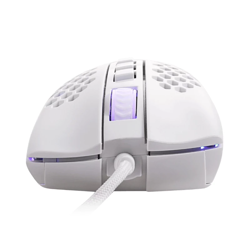 REDRAGON STORM Ratón gaming con cable RGB - diseño ligero de panal, 12400 DPI, 7 botones programables, interruptores Omron, patines de PTFE