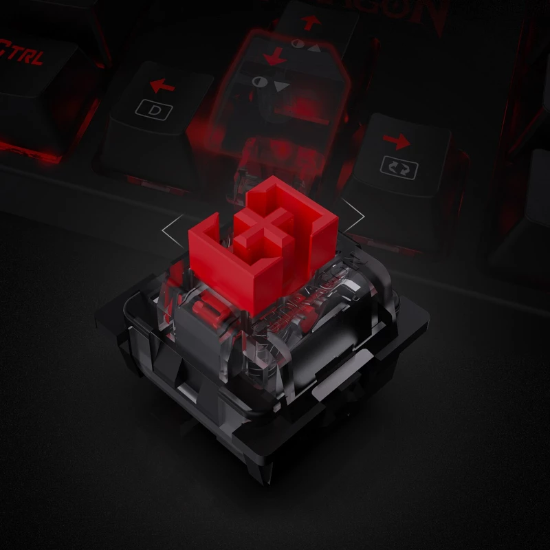 Teclado gaming mecánico RGB Redragon SURARA K582RGB - negro