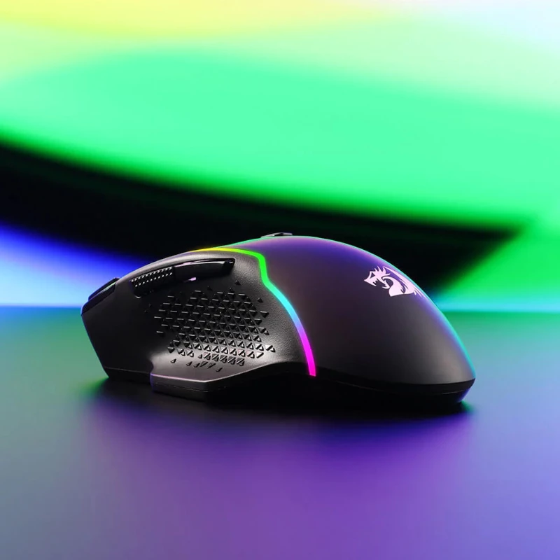 Ratón gaming inalámbrico REDRAGON Taipan Pro 10000DPI RGB - negro
