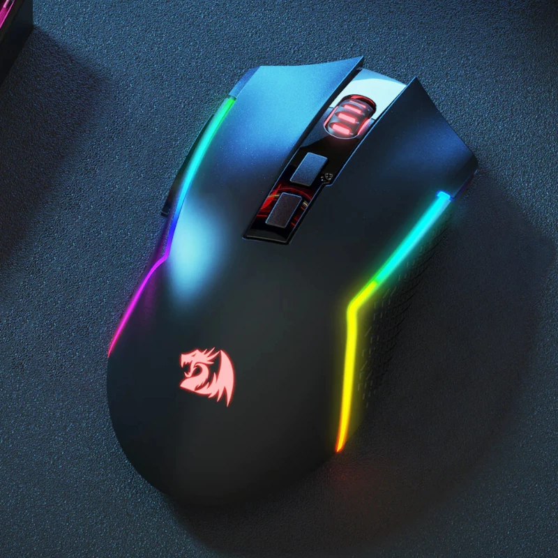 REDRAGON Trident Pro Ratón gaming RGB 8000DPI - negro